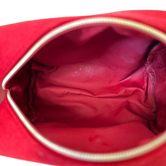 Dior Beauty CD Logo Berry Red Makeup Bag Zip Pouch - Picture 5 of 8